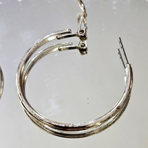 Silver Hoop Earring Bundle Of 3 - Picture 7 of 10